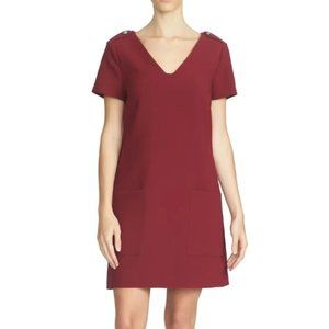 1 STATE Burgundy Pocket Dress